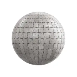 Shiny stone pavement